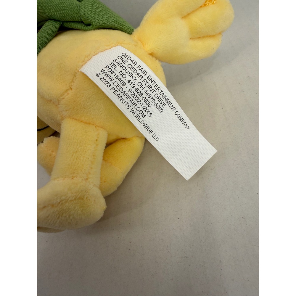 Peanuts Woodstock Plush Ranger Scout 9" Yellow Green‎ Cedar Fair NWT 2023 - Picture 6 of 7